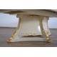 Luxury BELLAGIO Dining Table Beige & Gold Leaf EUROPEAN FURNITURE Classic