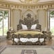 Perfect Brown & Gold King Bedroom Set 5 Psc Traditional Homey Design HD-1802