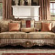Metallic Antique Gold Sofa Set 2 Pcs Traditional Homey Design HD-1601