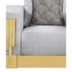 Gray Fabric Armchair Gold Finish Modern Cosmos Furniture Megan