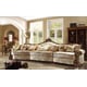 Homey Design HD-1608 Victorian Gold Pearl Sectional Living Room Set Sofa and Two Chairs 3Pcs