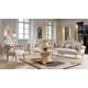 Light Gray Fabric & Gold Finish Sofa Set 3Pcs Traditional Homey Design HD-2670