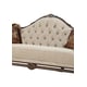 Luxury Beige Chenille Dark Carved Wood Sofa HD-90021 Classic Traditional