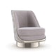 Light Gray & Gold Fabric Swivel Accent Chair GO FOR A SPIN by Caracole 