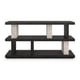 Cinder & Open Pore Travertine CONTRAST LOW BOOKSHELF by Caracole 