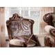 Cherry Finish Wood Sofa Set 3Pcs w/Chaise Traditional Cosmos Furniture Janet