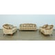 Luxury Brown & Gold Wood Trim ANGELICA II Sofa EUROPEAN FURNITURE Traditional