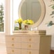 White Gloss Finish Ribbed Dresser Contemporary Homey Design HD-914