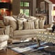 Metallic Bright Gold Finish Sofa Set 3Pcs Traditional Homey Design HD-04