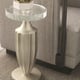 Bubble Glass Top Pedestal in Jazzy Taupe End Table JUST A LITTLE JAZZ by Caracole 