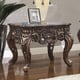 Dark Walnut & Beige Sofa Set 6Pcs w/ Coffee Tables Carved Wood Traditional Homey Design HD-92 