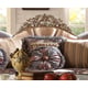 Homey Design HD-1302 Traditional Victorian Golden Brown Mixed Fabric  Loveseat