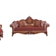 Imperial Luxury Red Brown & Gold RAFFAELLO III Arm Chair EUROPEAN FURNITURE