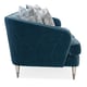 Prussian Blue Velvet Finish Sofa Contemporary Hour Time by Caracole 