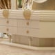 Luxury Cream Finish Metal Accents Dresser Contemporary Homey Design HD-901