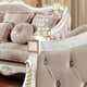 Plantation Cove White w/ Metallic Gold Sofa Set 3Pcs Homey Design HD-9390