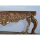 Luxury Brown Gold & Silver Wood Trim Console Table St Germain EUROPEAN FURNITURE