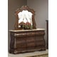 Cherry Finish Wood Queen Sleigh Bedroom Set 5Pcs Traditional Cosmos Furniture Cleopatra