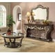 Brown Cherry Carved Wood Console Table Traditional Homey Design HD-213