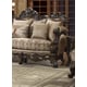 Brown Cherry Sofa Set 3Pcs Carved Wood Traditional Homey Design HD-2658 
