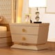Glossy White Diamond CAL King Bedroom Set 3Pcs Contemporary Homey Design HD-914