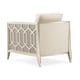 Champagne Gold Metal Fretwork & Wood Accent Chair JUST DUET by Caracole 
