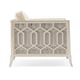 Champagne Gold Metal Fretwork & Wood Accent Chairs & Cabinet Set 3Pcs JUST DUET by Caracole 
