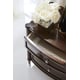 Mocha Walnut Finish Upholstered Headboard CAL King Bed Crown Jewel by Caracole 
