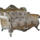 Luxury Antique Silver Wood Trim VALERIA Sofa Set 2 Pcs EUROPEAN FURNITURE Classic