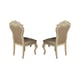 Gold Finish Wood Dining Side Chair Set of 2 Transitional Cosmos Furniture Miranda