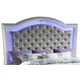 Silver Finish Wood King Panel Bedroom Set 6Pcs Contemporary Cosmos Furniture Shiney