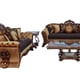 Royal Luxury Black & Brown Gold EMPERADOR Sofa EUROPEAN FURNITURE Traditional