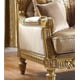 Metallic Bright Gold Sofa Carved Wood Traditional Homey Design HD-2659