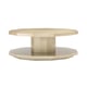 Polygon Shape Taupe Silver Paint Coffee Table STARRING ROLE by Caracole 