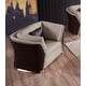 Italian Leather Sand Beige-Chocolate Sofa Set 3Pcs VOGUE  EUROPEAN FURNITURE Modern