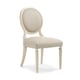 Soft Silver Leaf Finish Upholstered Pearl Dining Chair Set 2Pcs CHITTER CHATTER by Caracole 