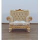 Luxury Gold & White Wood Trim FANTASIA Chair Set 2Pcs EUROPEAN FURNITURE Classic