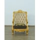 Imperial Luxury Black & Gold LUXOR Arm Chair EUROPEAN FURNITURE Carved Wood