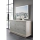 Ash Taupe & Delicate Grey Finish Glass Drawer Fronts EXPRESSIONS DRESSER by Caracole 