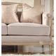 Champagne Finish Luxury Fabric Sofa Set 3Pcs Traditional Homey Design HD-625 
