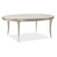 Oyster & Soft Silver Leaf Oval Extandable Dining Table POOL PARTY by Caracole 