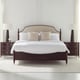 Mocha Walnut Finish Upholstered Headboard Queen Bedroom Set 3Pcs CROWN JEWEL / SUITE YOURSELF by Caracole 