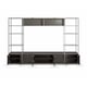 Sepia & Smoked Stainless Entertainment Center 4Pcs LA MODA DISPLAY by Caracole 