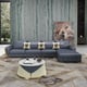 Gray Italian Leather Sectional Sofa RHF CASTELLO EUROPEAN FURNITURE Contemporary