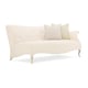 Cream Button Tufting Soft Fabric 2 Piece Sectional Loveseat TWO TO TANGO by Caracole 