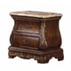 Cherry Finish Wood Queen Sleigh Bed Traditional Cosmos Furniture Cleopatra