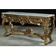 Luxury Golden Bronze Wood Trim Console Table AMBROGIO EUROPEAN FURNITURE Classic