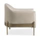 Supple Taupe Leather Smoked Stainless Frame REBOUND CHAIR by Caracole 