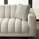 Shimmering Moonstone Hue Fabric Contemporary THE WELL-BALANCED SOFA by Caracole 