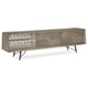 Driftwood Finish W/ Diamond Veneer Patterns Console Table A CUT ABOVE by Caracole 